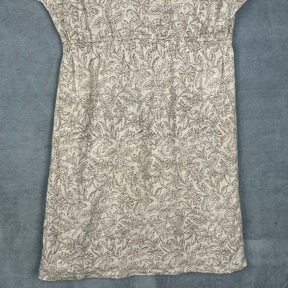 Tommy Bahama Dress Womens Medium Brown Floral Linen V Neck Resort Beach Tropical - Picture 3 of 12
